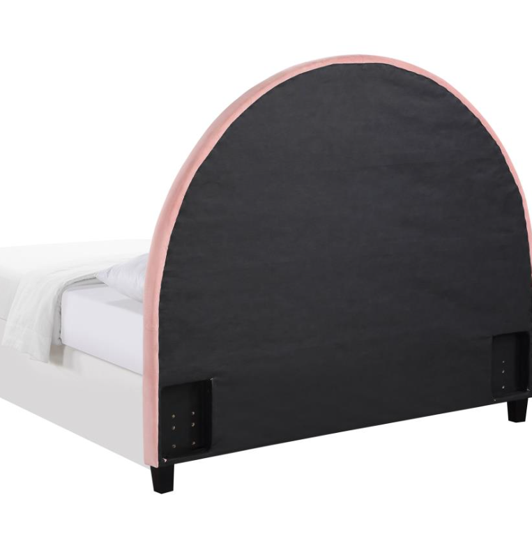 June Upholstered Arched Headboard Blush