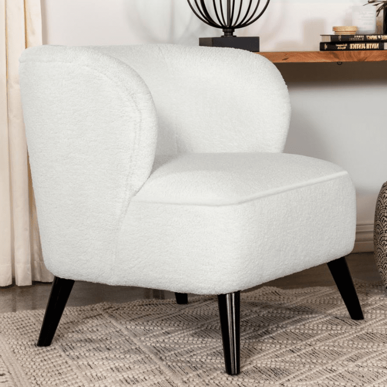 Alonzo Upholstered Track Arms Accent Chair Natural