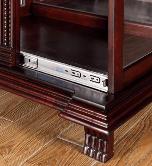 Tulare Dark Cherry Curio Cabinet - Furniture of America