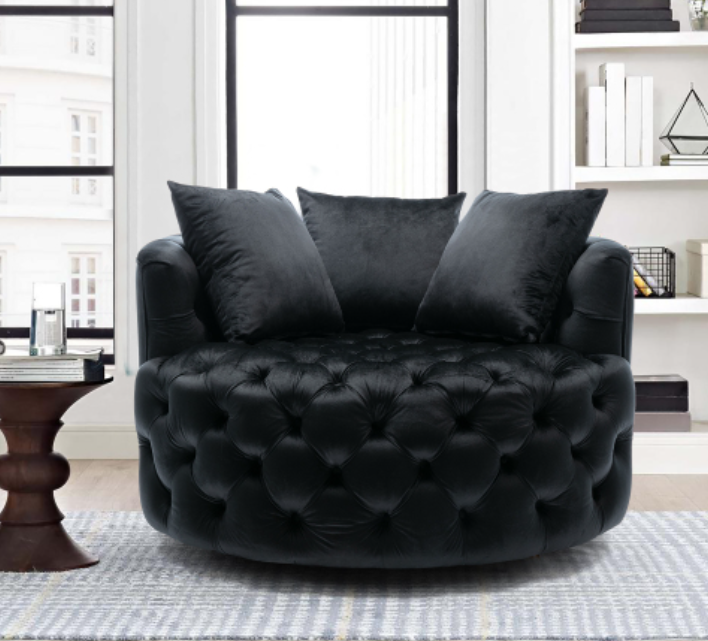 Modern Tufted Velvet Akili Swivel Chair - 9 Colors