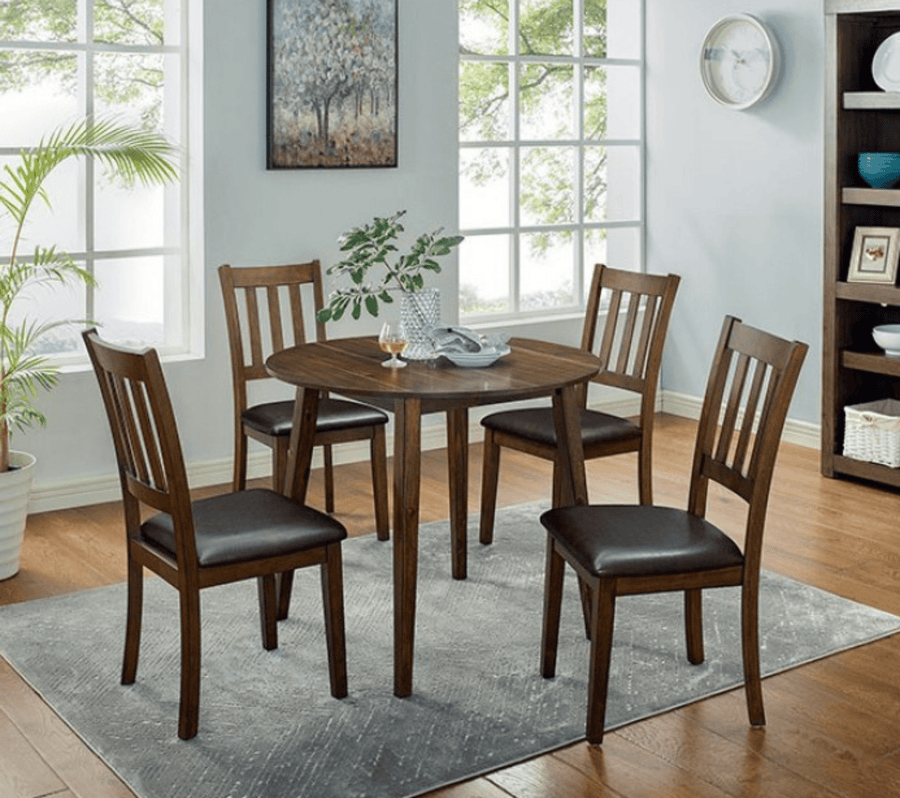 Blackwood 5 Piece Mid-Century Modern Dining Set in Walnut