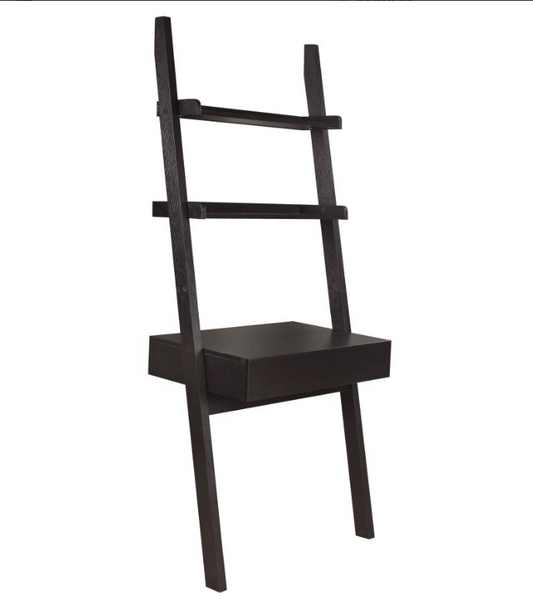 Colella 3-piece 1-drawer Ladder Desk Set Cappuccino