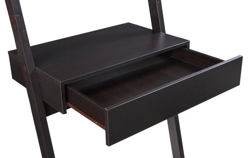 Colella 3-piece 1-drawer Ladder Desk Set Cappuccino
