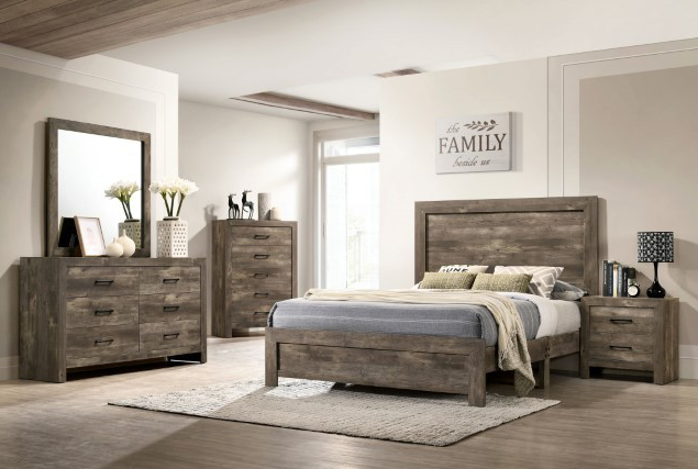 Larissa Rustic Bedroom Collection in Natural - King