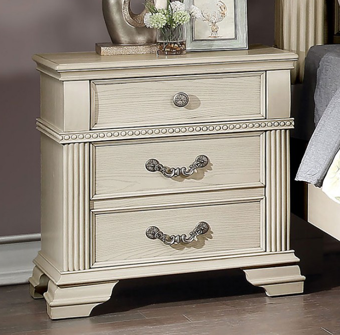 Pamphilos Traditional Nightstand in Antique White