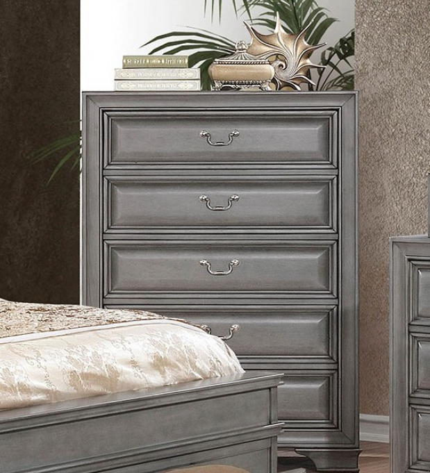 Brandt Traditional Bedroom Set in Gray - King