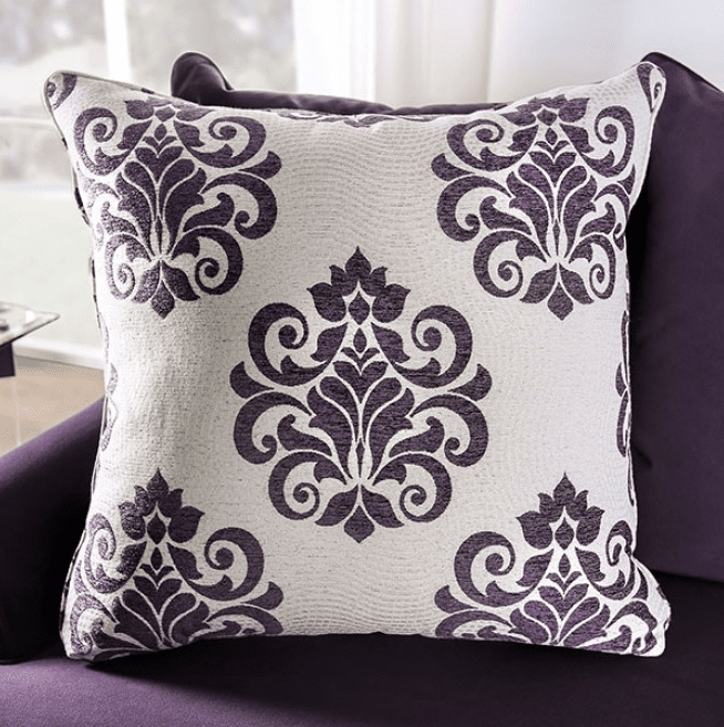 Sisseton Transitional Purple Small Weave Chenille Sofa