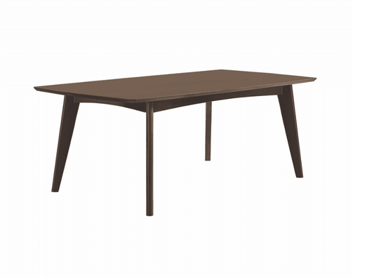 Holly Mid-Century Modern Walnut Finish 5 Piece Dining Set