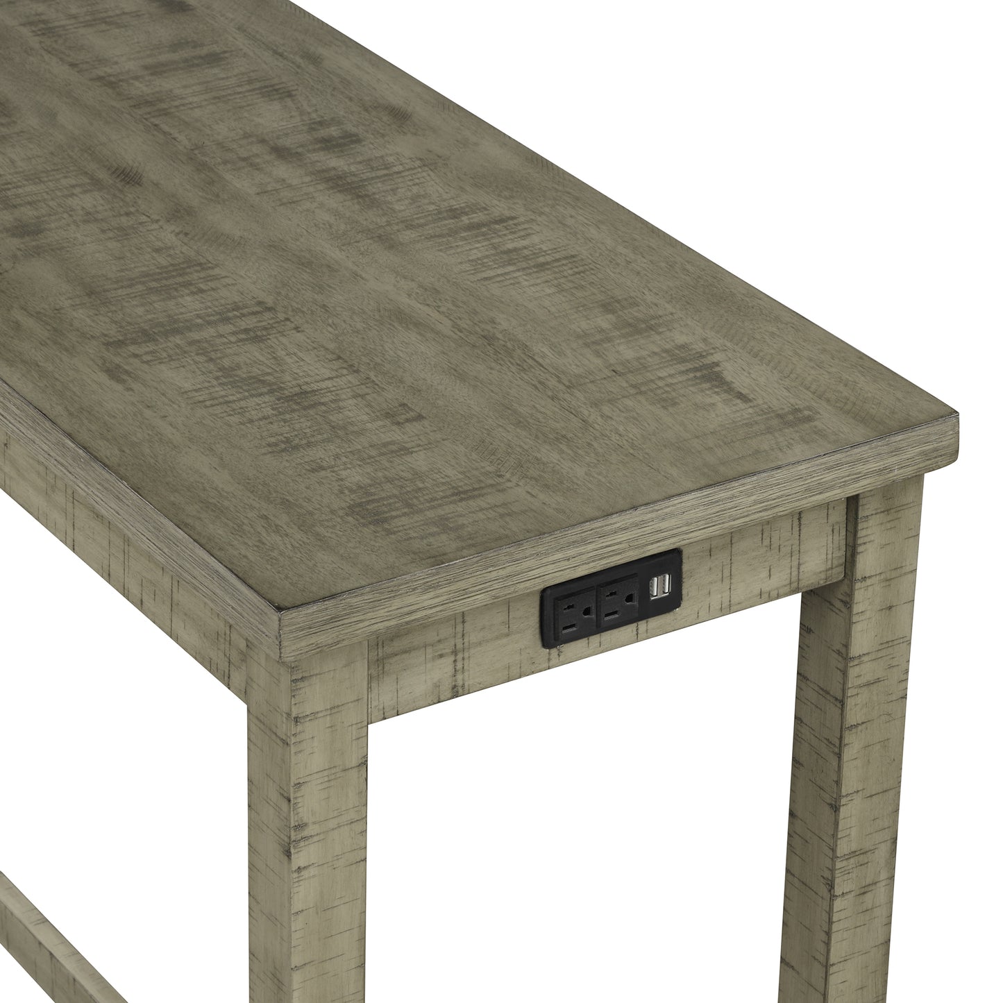 4 Piece Counter Height Table with Fabric Padded Stools