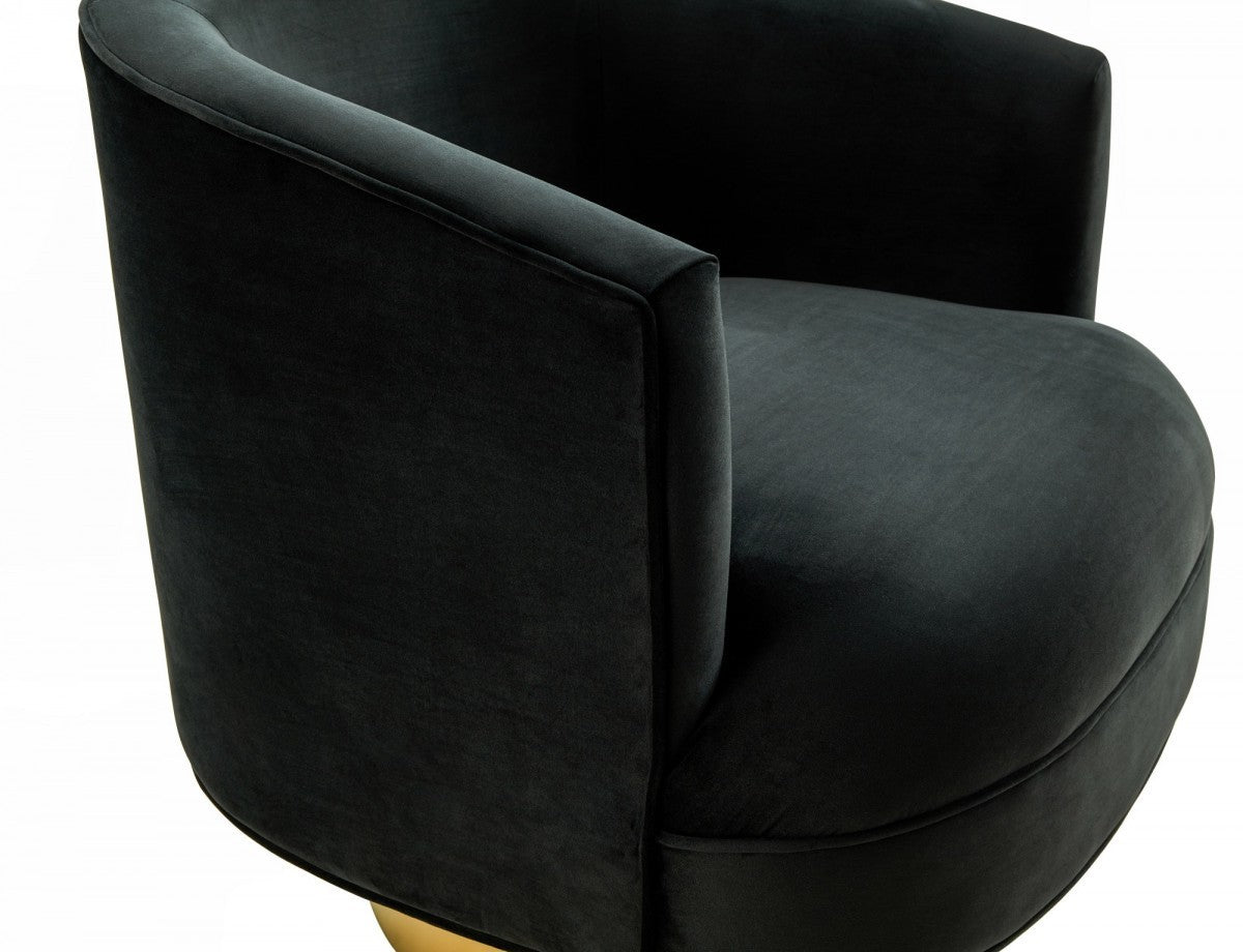 Divani Casa Basalt Modern Black Fabric Accent Chair