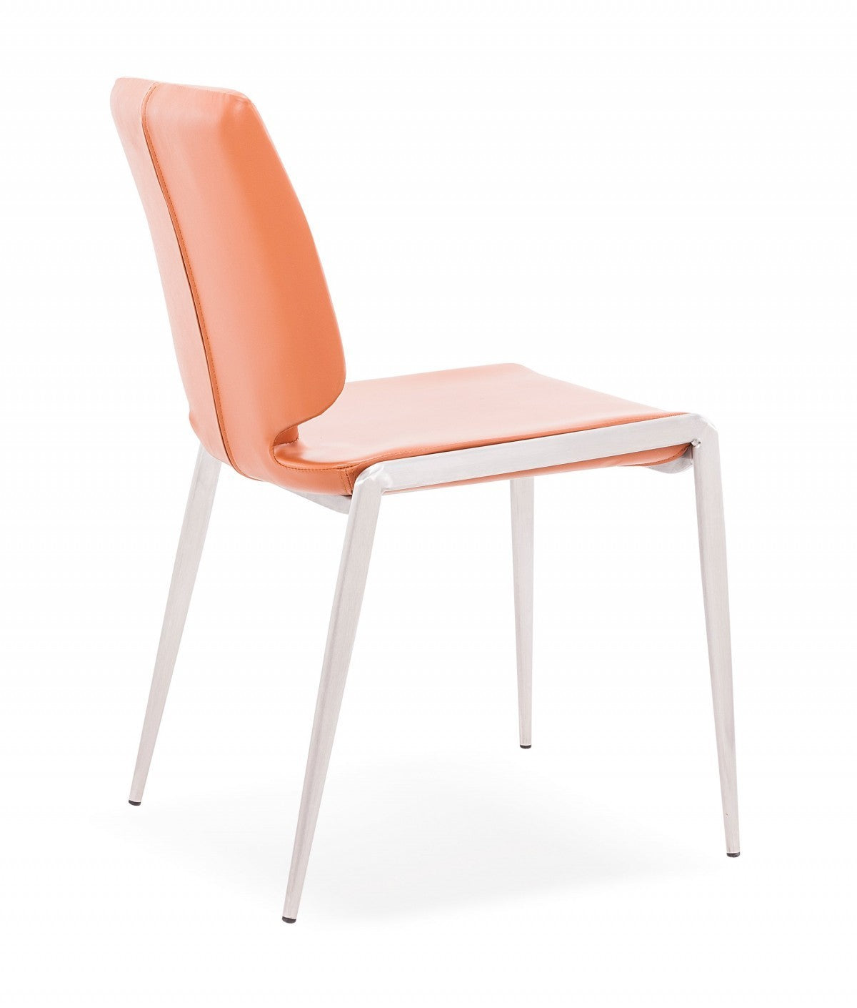 Modrest Eileen Modern Cognac Eco-Leather Dining Chair Set of 2
