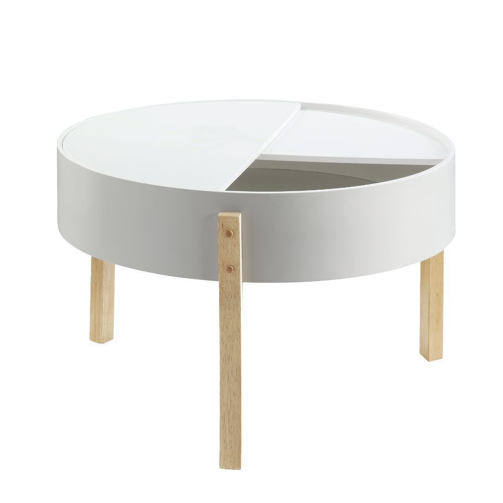 ACME Bodfish Coffee Table, White & Natural 83215