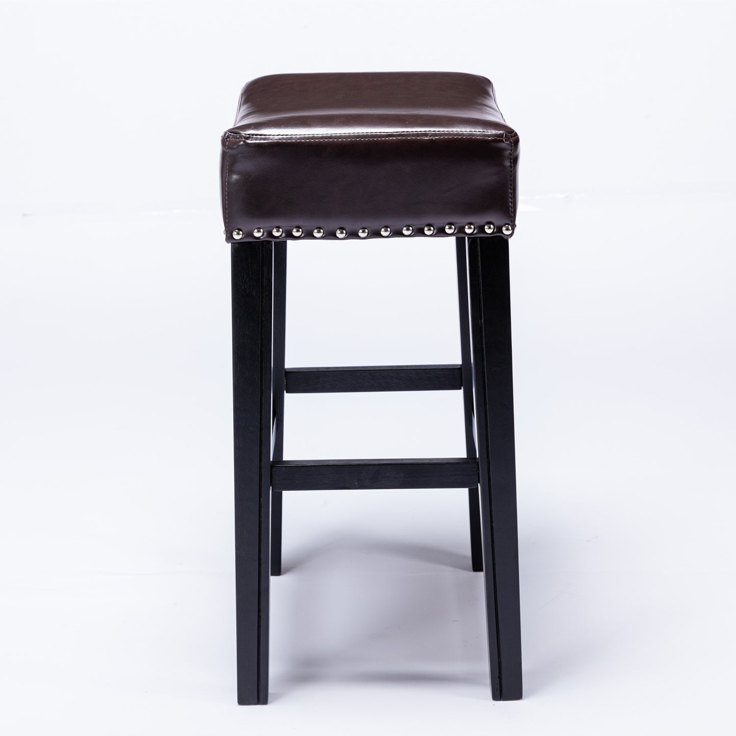 26" Backless Counter Height Stool in Brown Set of 2
