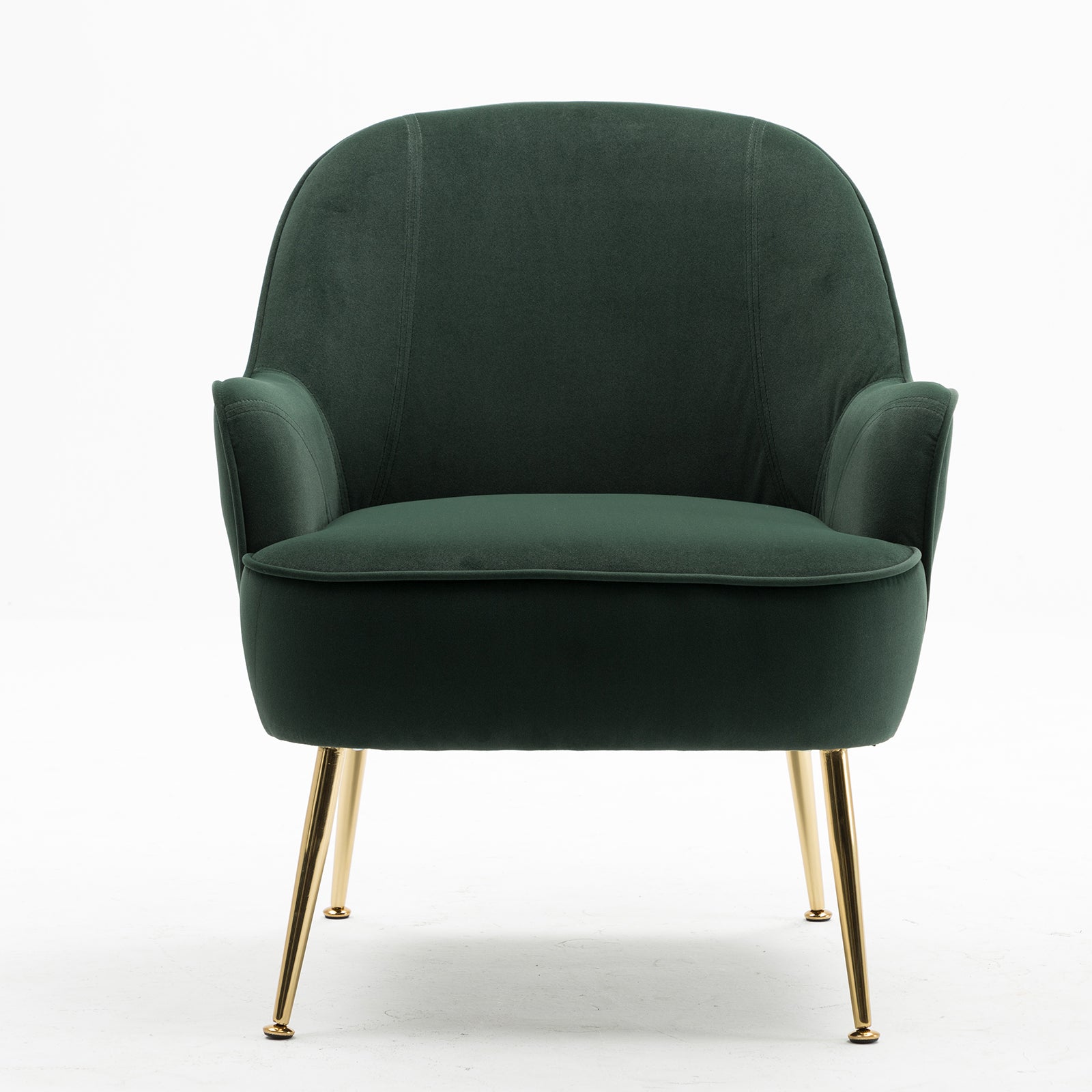Modern Soft Velvet Material Dark Green Ergonomics Accent Chair