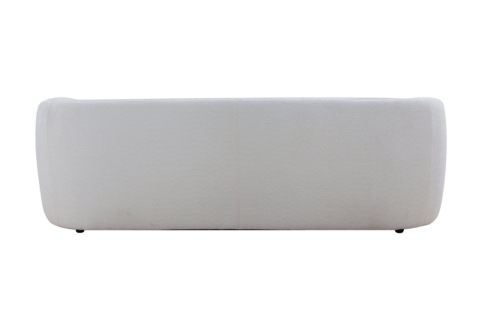 Mid Century Modern Curved Living Room Sofa Boucle Couch - White