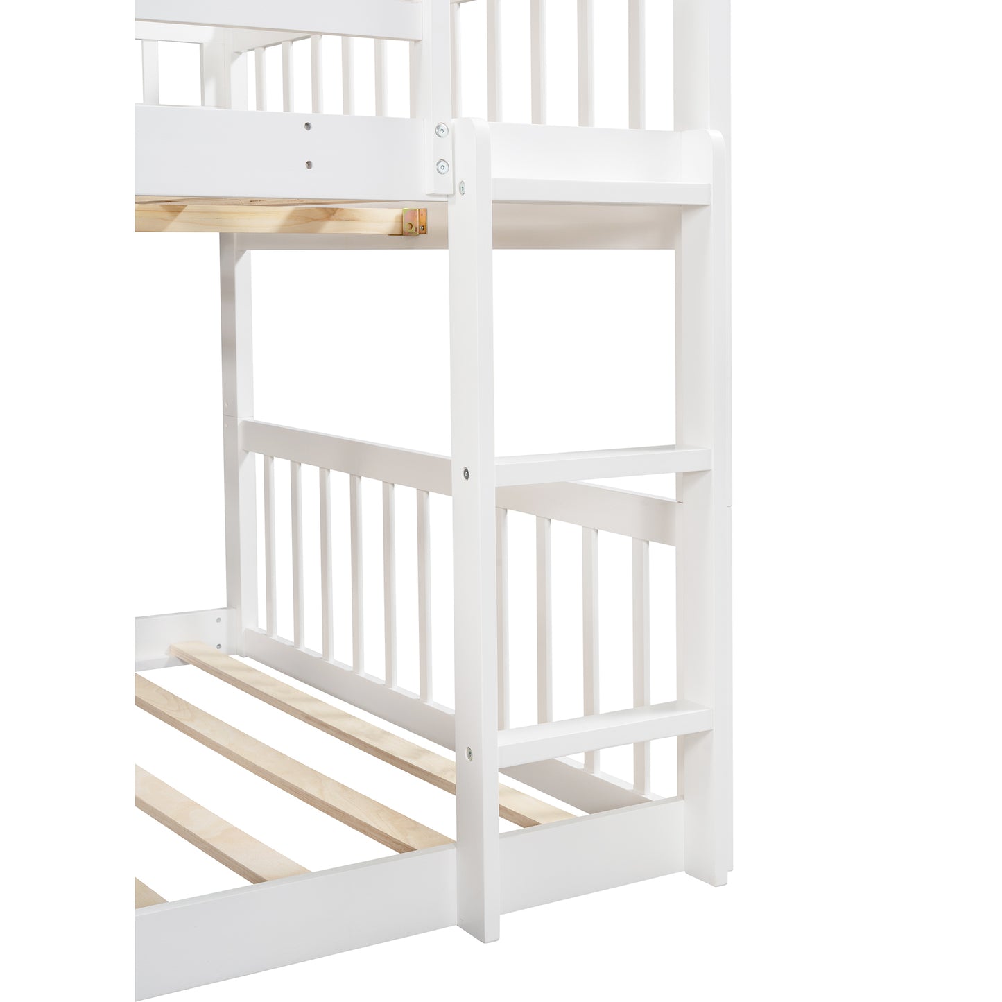 Full-Over-Full-Over-Full Triple Bed with Built-in Ladder and Slide