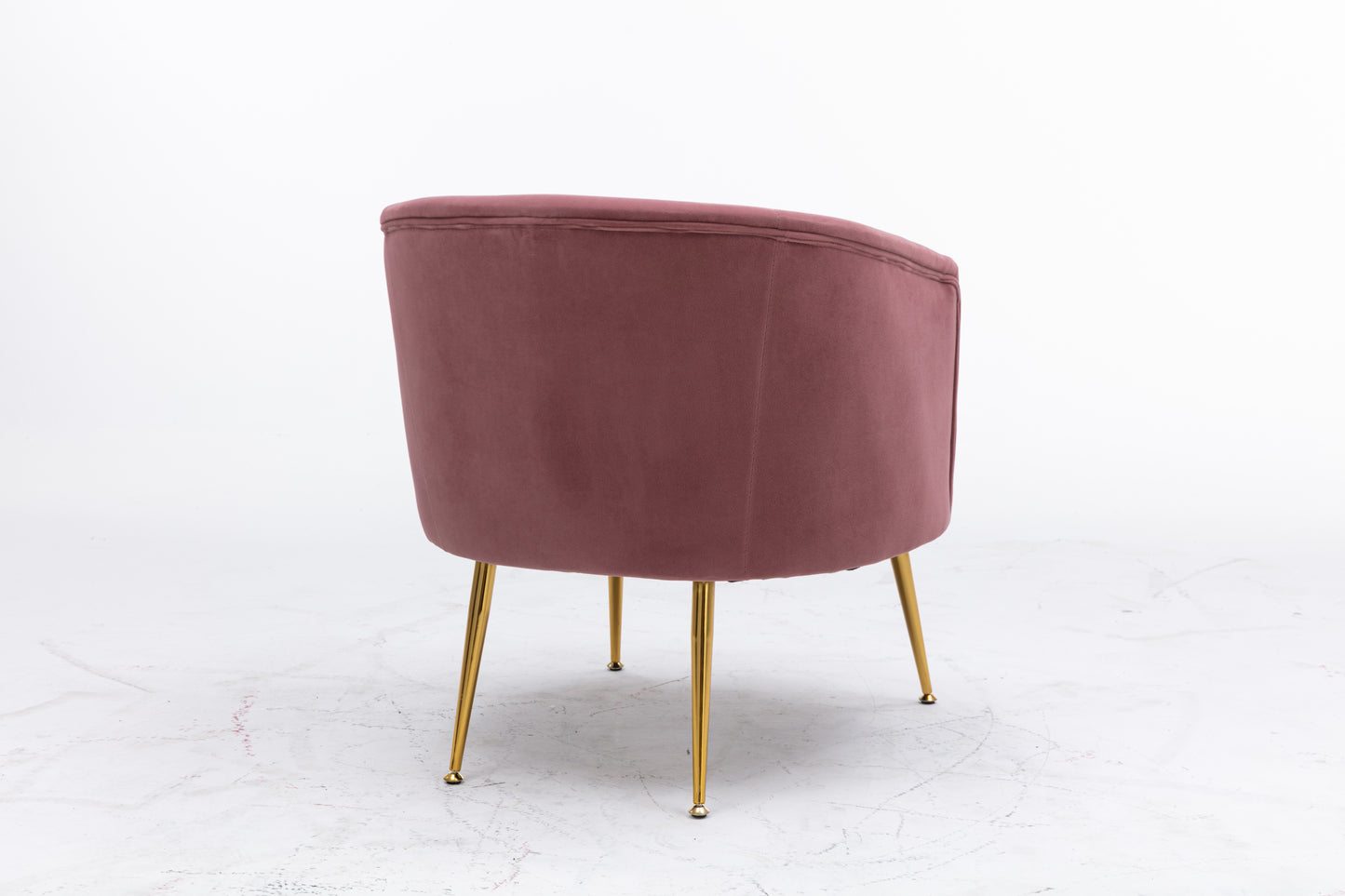 Velvet Accent Tub Chair in Dark Pink Velvet