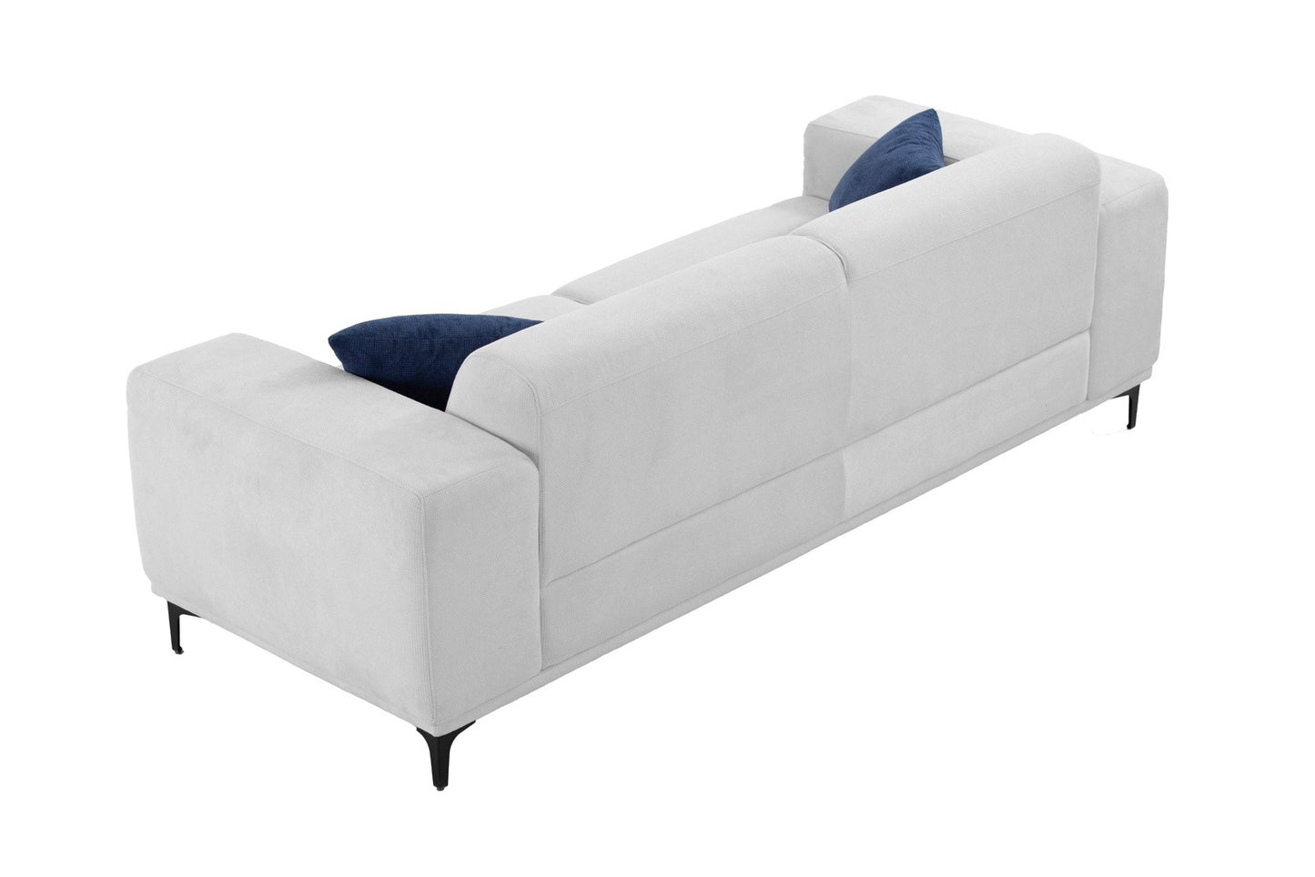 Modern Upholstered Sofa in Beige Linen