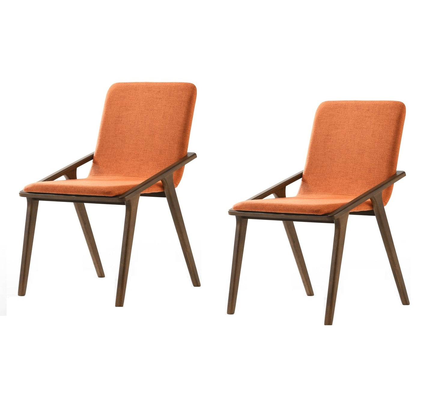 Modrest Zeppelin Modern Orange Dining Chair Set of 2