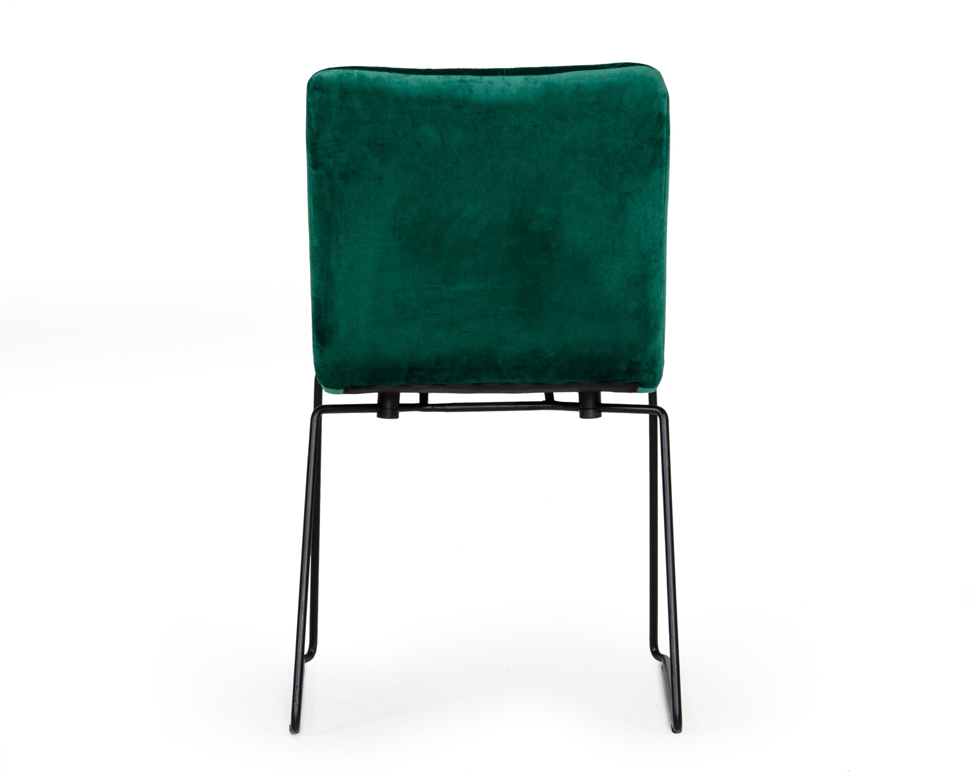 Modrest Yannis Modern Green Fabric Dining Chair Set of 2