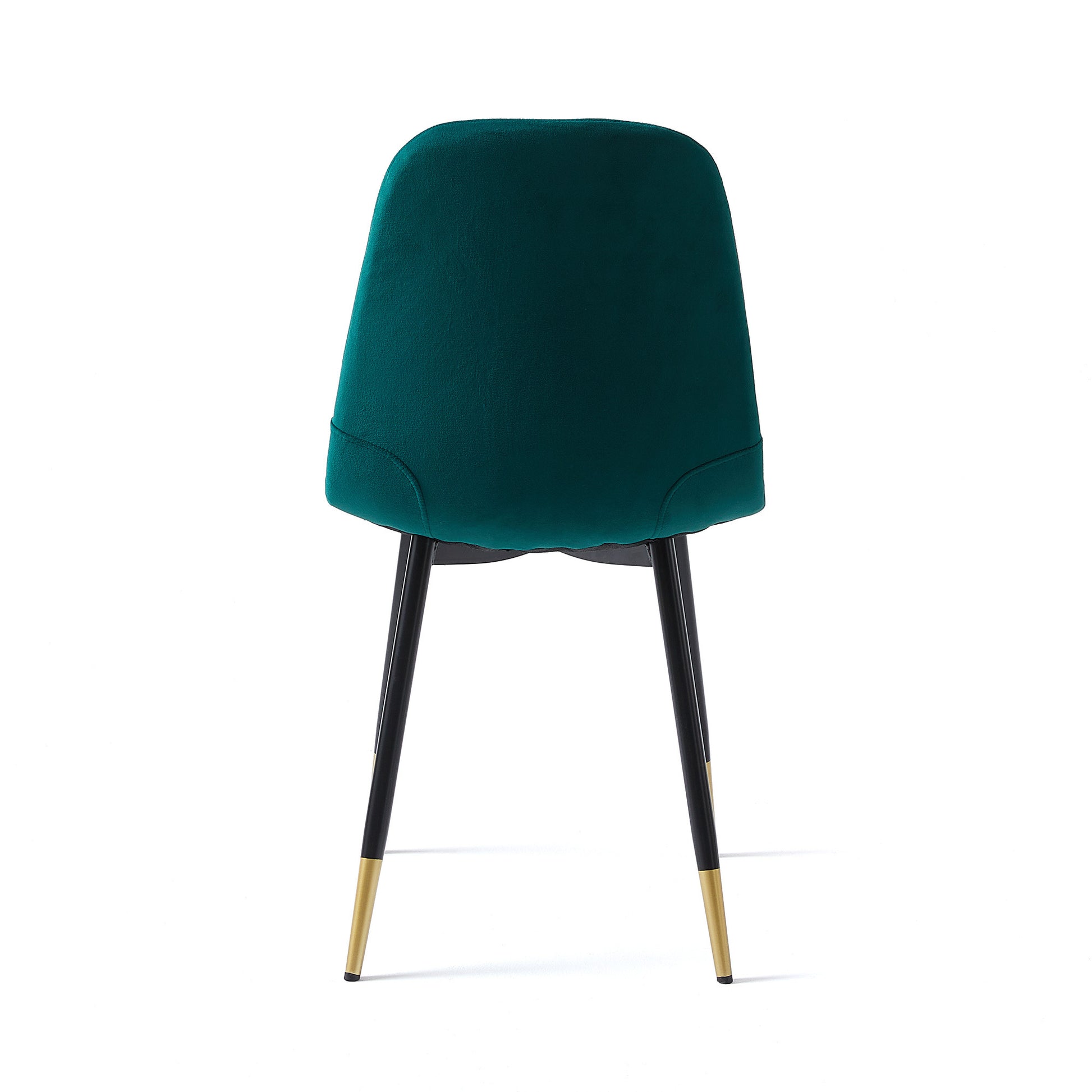 Dark Green Velvet Tufted Accent Chairs with Gold Metal Legs, Modern Dining Chairs for Living Room,Set of 4