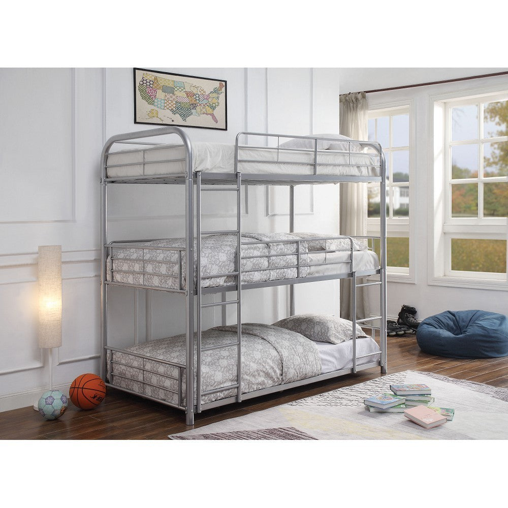 ACME Cairo Bunk Bed - Triple Twin in Silver 38100